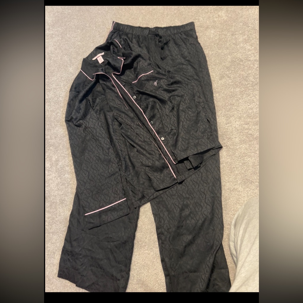 Victoria's Secret Black Set With Pink Accents